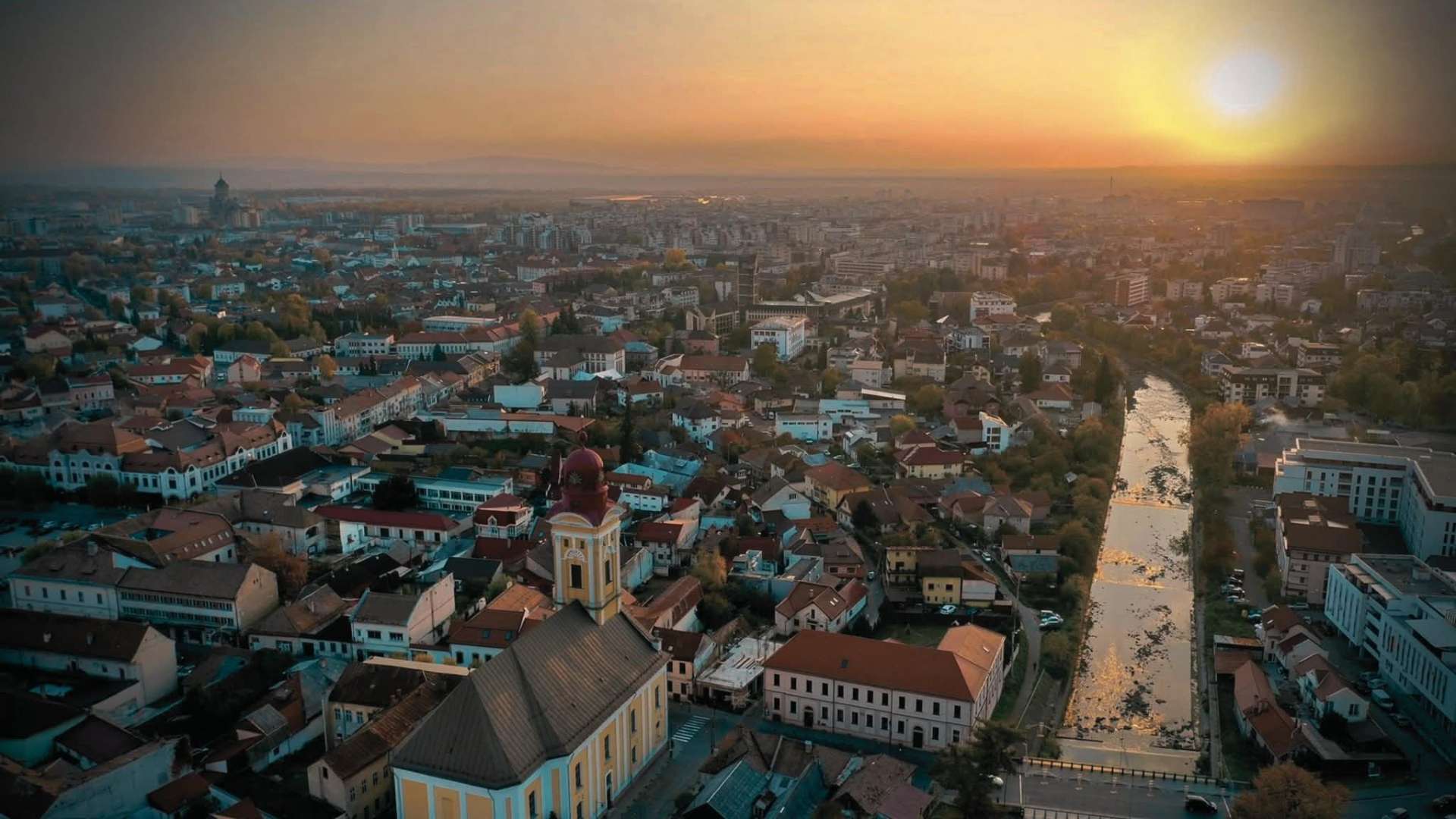 Aerial view of Baia Mare, Romania – SinaLink's European base connecting EU clients to China